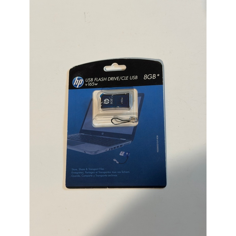 HP v165w 8GB USB 2.0 Flash Drive Blue Mini Thumb Drive P-FD8GBHP165-GE New